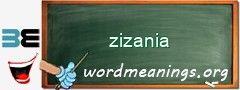 WordMeaning blackboard for zizania